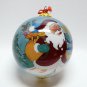 Li Bien reverse painted Santa and girl Christmas ornament glass box hand painted