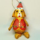Vintage hound dog Christmas ornament dangle legs movable arms