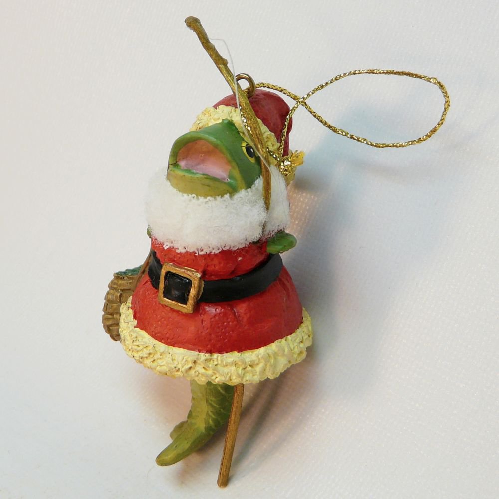 Fish Santa Christmas ornament fishing theme