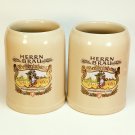 2 Herrnbrau Beer Steins Made in Germany