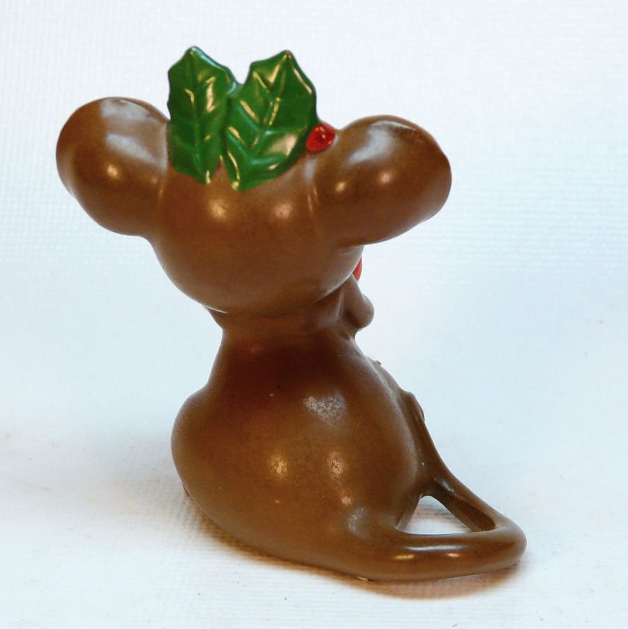 vintage christmas mouse figurine