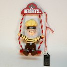 Vtg Hershey's Chocolate ornament chef on swing Christmas elf 1994 Vtg Hershey's Chocolate ornament chef on swing Christmas elf 1994