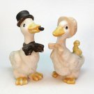 2 vintage duck figurines proud parentsbisque porcelain Artmark