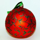 Large red and green Christmas ornament glass ball Large red and green Christmas ornament glass ball