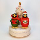 Penguin Christmas music box We Wish You a Merry Christmas Mann Japan 1982 Penguin Christmas music box We Wish You a Merry Christmas Mann Japan 1982