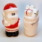Vintage Christmas Santa and bag salt and pepper sack gifts