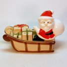 Vintage Christmas Santa and sleigh salt and pepper gifts Japan OMC