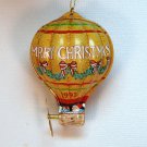 Santa hot air balloon tin Christmas ornament 1993 Santa hot air balloon tin Christmas ornament 1993