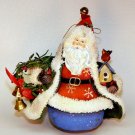 Fabric Santa Christmas ornament