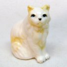 vintage miniature white long haired cat figurine