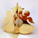 Vintage 1978 Lillian Vernon Lillikins angel star brass 3D Christmas ornament