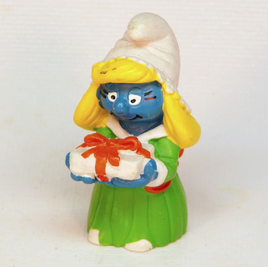 1984 Bluebuddies Smurfette Applause Schleich Peyo Christmas figurine ...