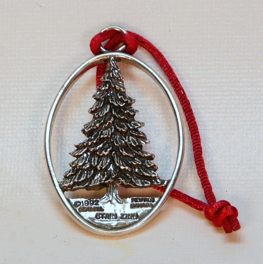 Pewter Seagull spruce tree ornament 1992 Etain Zinn Canada