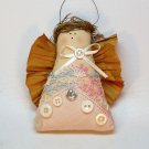 Country look fabric angel Christmas ornament handmade Country look fabric angel Christmas ornament handmade