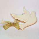 Avon Touched by an Angel dove Christmas ornament bisque porcelain