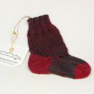 Small hand knitted sock Christmas ornament Small hand knitted sock Christmas ornament