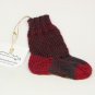 Small hand knitted sock Christmas ornament