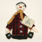 Bethany Lowe snowman Christmas ornament fabric soft country look