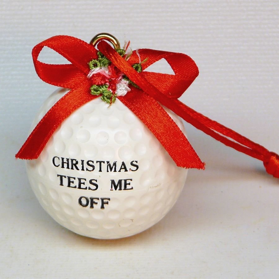 Golf Tees Me Off Christmas ornament golf ball