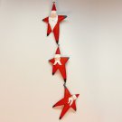 Dept 56 3 Santa stars hanging ornaments interlocking