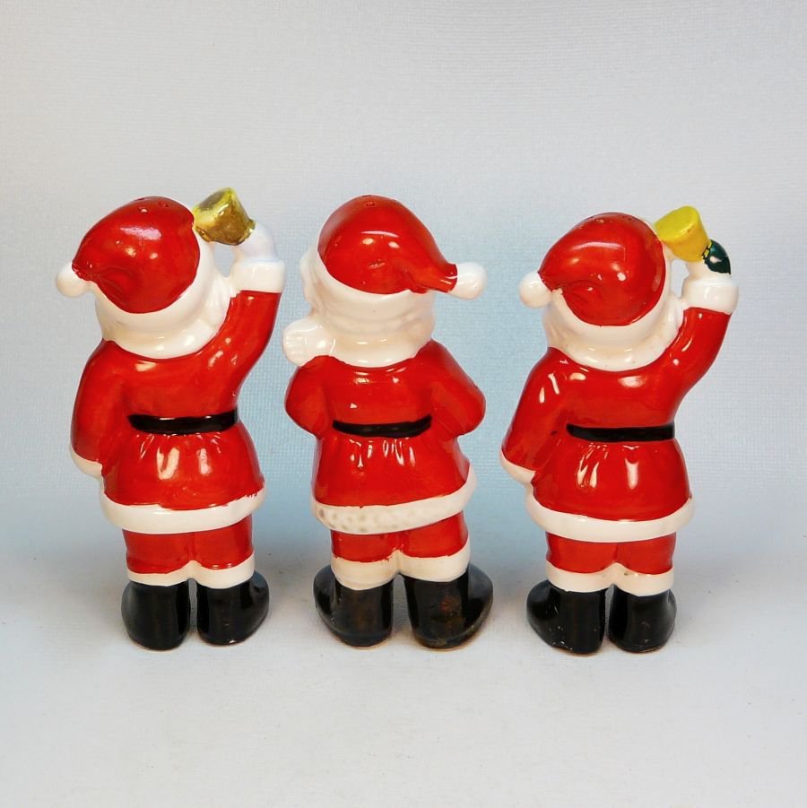 3 Vintage Christmas Santa salt or pepper shakers Japan