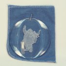 Vintage clear acrylic Santa Christmas ornament circa 1977