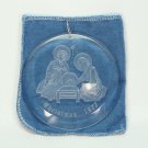 Vintage clear acrylic Nativity Christmas ornament 1977