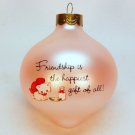Vtg Hallmark 1984 Gift of Friendship glass ornament QX2604