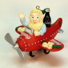 Coca-Cola Holiday High Flyer Christmas Ornament elf on a plane
