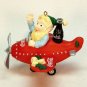 Coca-Cola Holiday High Flyer Christmas Ornament elf on a plane