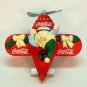 Coca-Cola Holiday High Flyer Christmas Ornament elf on a plane