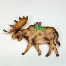 Moose Christmas ornament tin