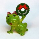 Enesco frog Christmas figurine Hoppy Holidays