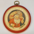 Vintage Hallmark 1982 Christmas plaque Merry Christmas to All Santa