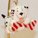 Vintage Hallmark Dalmatian dog Spots N Stripes Christmas ornament QX4529 Vintage Hallmark Dalmatian dog Spots N Stripes Christmas ornament QX4529