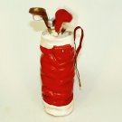 Santa golf bag Christmas ornament