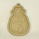 Snowman ceramic clay cookie mold
