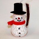 Snowman Christmas ornament blown glass