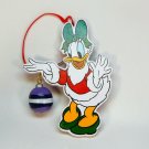 Vtg Daisy Duck w green bow the Disney Co and Kurt Adler wooden ornament