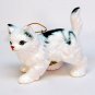 vtg long haired cat bone china Christmas ornament