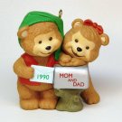Vtg Hallmark 1990 Mom and Dad bear Christmas ornament QX4593