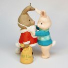 Vtg Hallmark 1994 Mom and Dad rabbit Christmas ornament QX5666