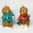Vtg Hallmark 1992 Mom and Dad beaver Christmas ornament QX4671