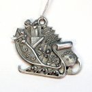 Vintage Aitkens pewter sleigh Christmas ornament