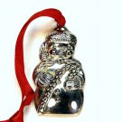 Vintage Gorham snowman silver plate Christmas ornament