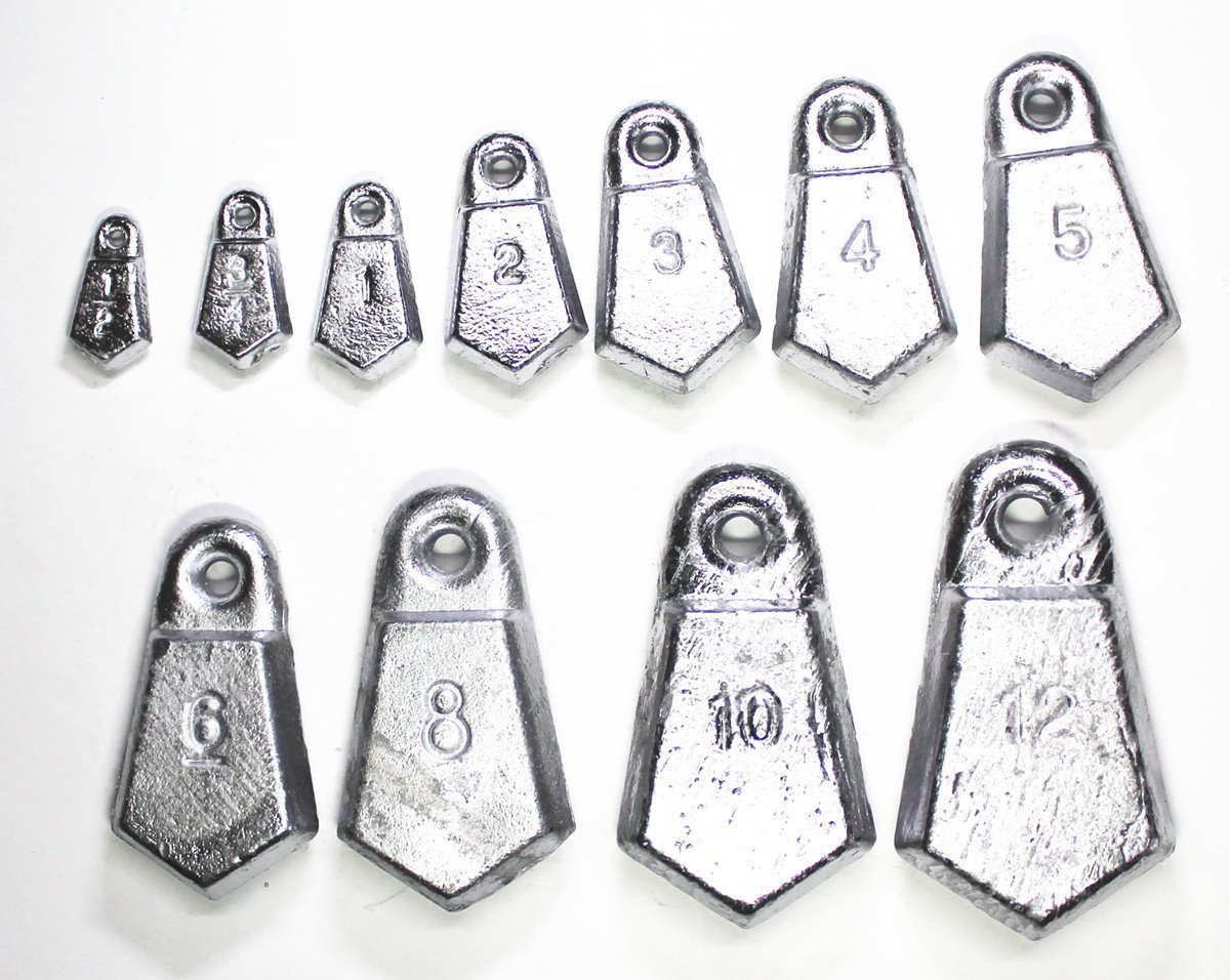 Flat Bank Sinkers 1oz 36 Count Free Shipping Proudly made in