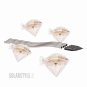 4pcs Solar Diamond Shape Garden LED Waterproof Decorative Lamps