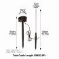 8 Bubble White LED Light Outdoor Lawn Garden Solar Powered Sticks