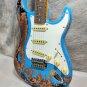 High-Quality 6-String Visit to the Old Electric Guitar Retro Old Blue