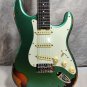 High-Quality 6-String Visit to the Old Electric Guitar Retro Old Metal. Green